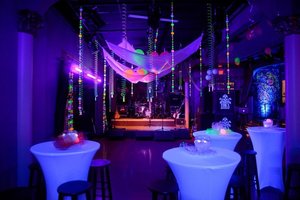 Black Light Reflective Glow Party Garlands, UV Reflective Glow Party Decor, Fluorescent Neon Garlands, Sweet 16 Glow Party Garlands