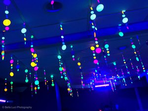 Glow Party Decorations, UV Reflective Glow Party Decor, Black Light Reflective Garland, Neon Party, Skate Party, Sweet 16 Glow Party