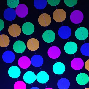 Glow Party Decorations, Neon Garlands for Black Light Party, Sweet 16 Glow Party Decor, Skate Party Decor, 80s Neon Party Garlands