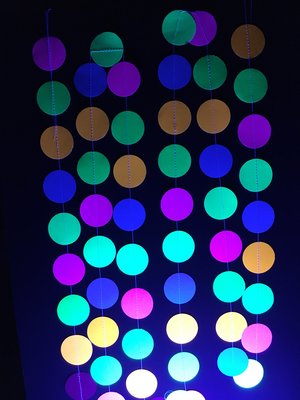 Glow Party Decorations, Neon Garlands for Black Light Party, Sweet 16 Glow Party Decor, Skate Party Decor, 80s Neon Party Garlands