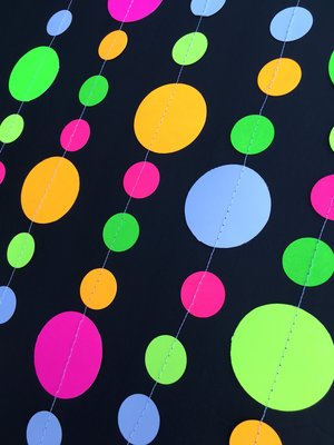 Glow Party Decorations, UV Reflective Glow Party Decor, Black Light Reflective Garland, Neon Party, Skate Party, Sweet 16 Glow Party
