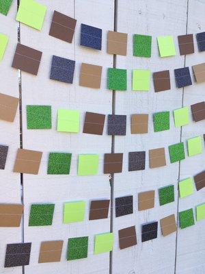 Minecraft Party Decoration, Video Game Birthday Garland, Virtual Minecraft Party, Square Pixel Garland, Minecraft Party Backdrop, Zoom Party
