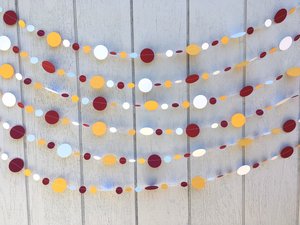 University of Minnesota Graduation Decor, Maroon and Gold Graduation Garland, Burgundy and Yellow, Calvin University, Graduation Decor