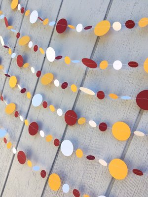 University of Minnesota Graduation Decor, Maroon and Gold Graduation Garland, Burgundy and Yellow, Calvin University, Graduation Decor