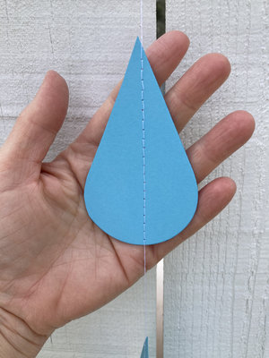 Ombré blue large raindrop garland, Blue ombré sprinkle garland, baby sprinkle, baby boy sprinkle decor, blue baby shower, boy baby shower