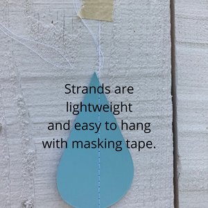 Ombré blue large raindrop garland, Blue ombré sprinkle garland, baby sprinkle, baby boy sprinkle decor, blue baby shower, boy baby shower