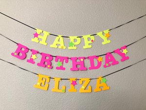 Star Glow Party Birthday Banner, Happy Birthday, Neon sign, UV Reflective Decor, Glow Party Supplies, Sweet 16 Neon Dance, Personalized Sign