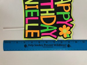 Neon Cake Topper, Girl Glow Party, Retro Birthday Cake, Glow Party Supplies, Personalized Cake Topper, 80s Birthday, Flower Cake Decor