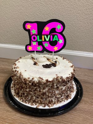Glow Party Cake Topper, Gift for Teen, Sweet 16 Gift, Neon Cake, Birthday Gift under 20, Personalized Present, Milestone Birthday Gift