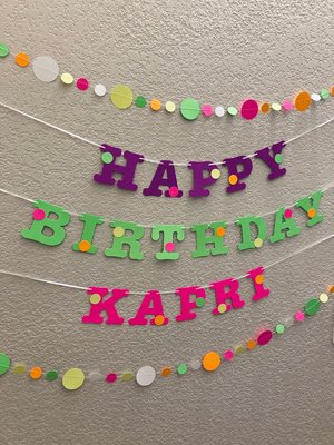 Glow Party Birthday Banner, Neon fluorescent birthday banner with garlands, UV Reflective Birthday Banner, Blacklight Party Sign, 80s Party
