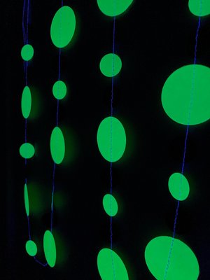 Neon green and black party garlands, Brat summer party, Paper circle bunting, brat Kamala summer celebration decoration, Charli xcx decor