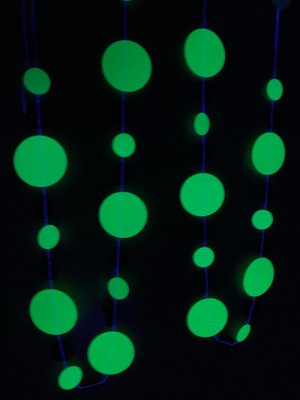 Neon green and black party garlands, Brat summer party, Paper circle bunting, brat Kamala summer celebration decoration, Charli xcx decor