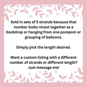 Blush Raindrop Baby Shower Garland, Pink Girl Baby Sprinkle Centerpiece, Custom Color Paper Bunting, Food and Gift Table Backdrop Decoration