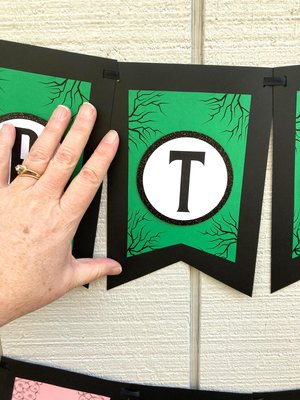 Wicked Personalized Birthday Banner, Good Witch Bad Witch Decor, Green and Pink Birthday Sign, Wicked Movie Party, Trendy Birthday Party