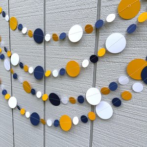 University of California Graduation Decoration, Navy, White and Gold Garland Backdrop, College Dorm Decor, UC Davis Party, UC Berkeley Event
