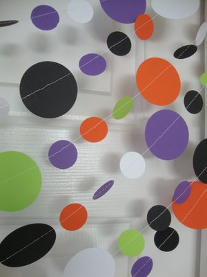 Halloween Garland, Orange and Black Circle Garland, Halloween Decoration, Halloween Party Decoration, Halloween Dance Decor, Classroom Decor