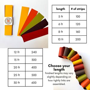 Chunky Paper Chain Fall Garland, DIY Paper Chain Kit, Autumn Fireplace Mantel Decor, Friendsgiving Craft, Thanksgiving Day Decor