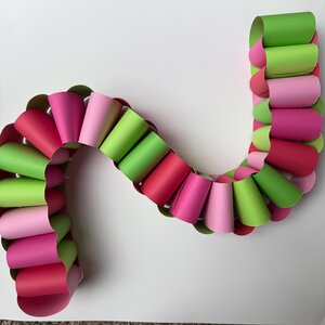 Chunky Christmas Paper Chain, DIY Paper Chain Kit, Christmas Fireplace Mantel Decor, Holiday Craft Activity, Pink Christmas Decor
