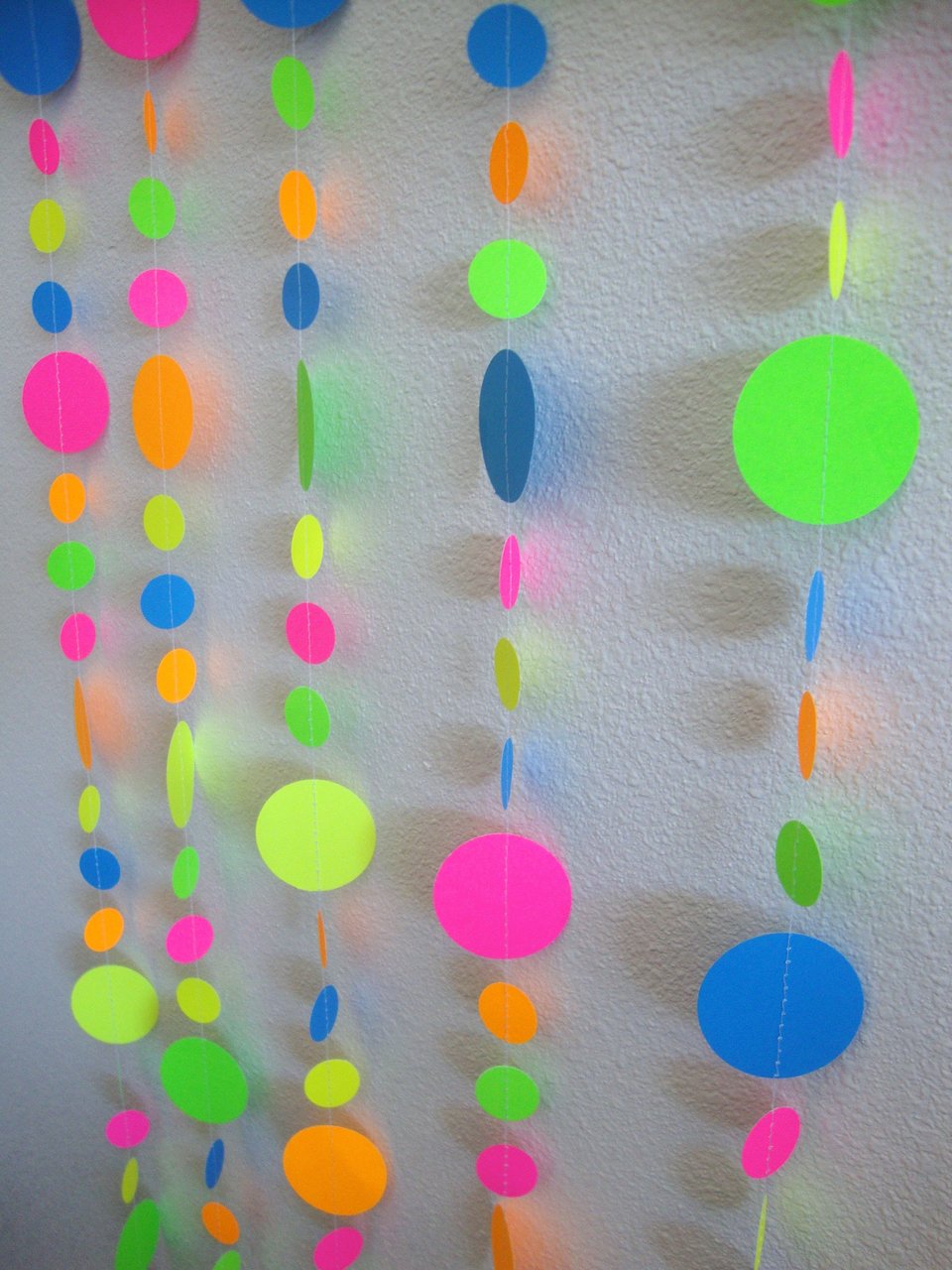 Glow Party Decoration Set, Glow Birthday, 80s Party, Black Light Decoration, UV Reflective Garland, Fluorescent Decor, Sweet 16 Glow Party