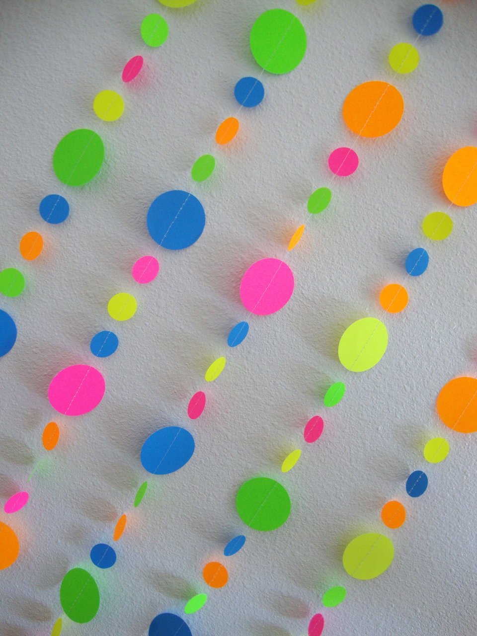 Glow Party Decoration Set, Glow Birthday, 80s Party, Black Light Decoration, UV Reflective Garland, Fluorescent Decor, Sweet 16 Glow Party