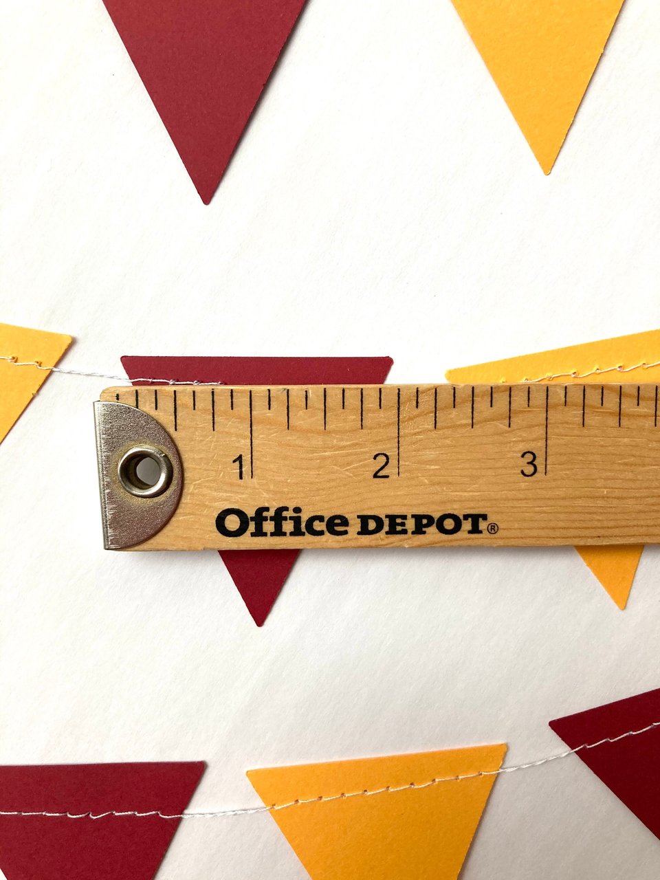 Maroon and Gold Graduation Party Bunting, Burgundy and Yellow Triangle Garland, University of Minnesota Dorm Decoration, Back to School