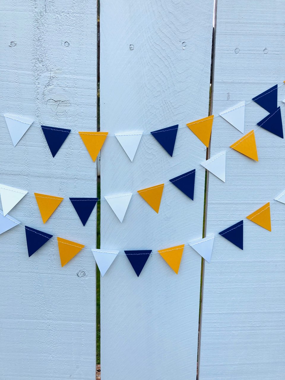 Graduation Decoration, Blue and Gold, Graduation Garland, Triangle Bunting, UC Berkeley Graduation, U of California Grad, Dorm Decoration
