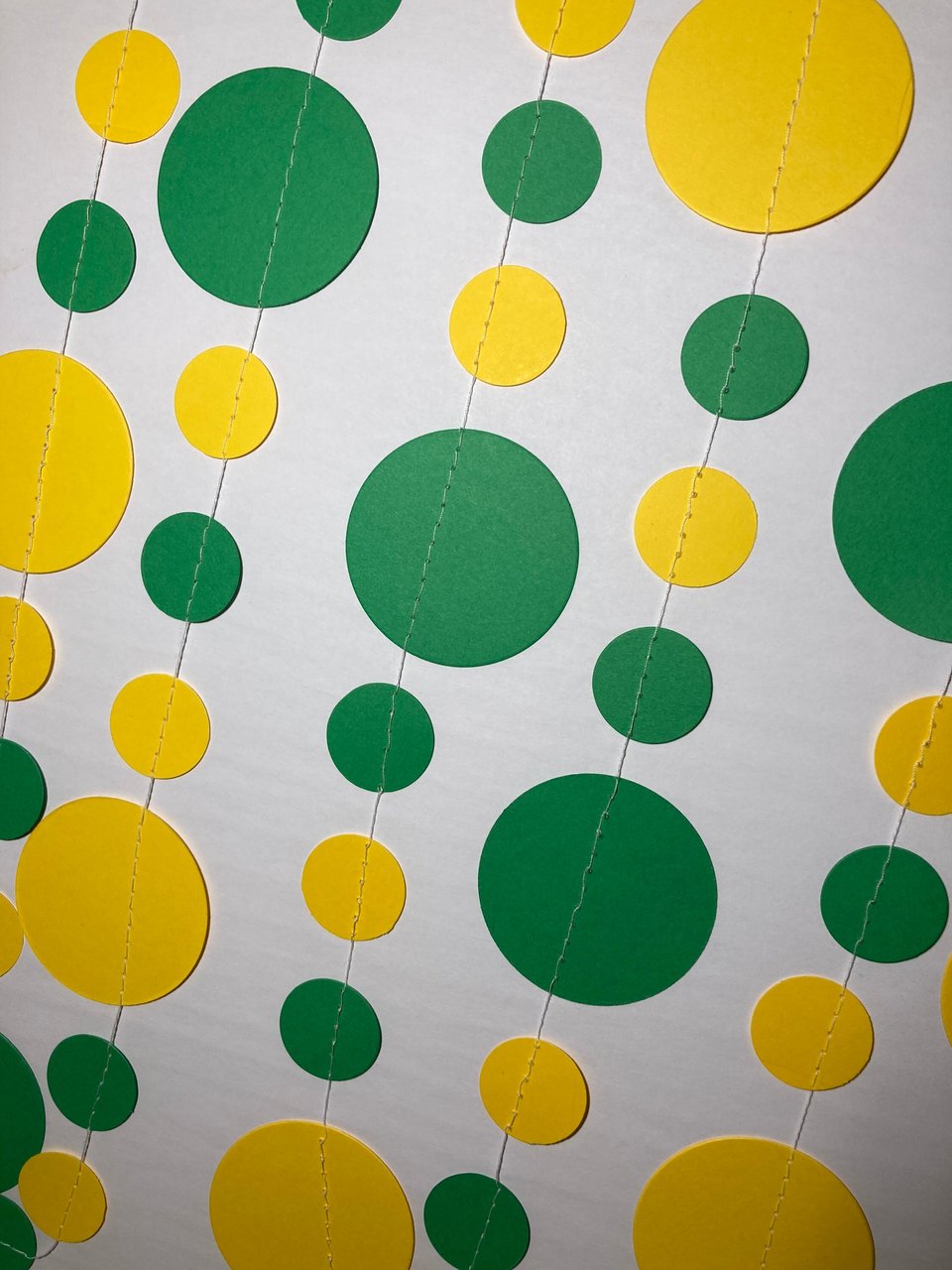 Baylor University Decision Day Celebration Garland, Bed Party Decor, Green and Gold Circle Bunting, University of Oregon Decoration