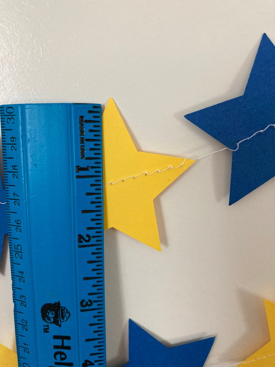 Navy Blue and Golden Yellow Star Garland, Navy and Gold Graduation Decoration, UC Davis Grad Party, UC Berkeley Decor, Dorm Decoration