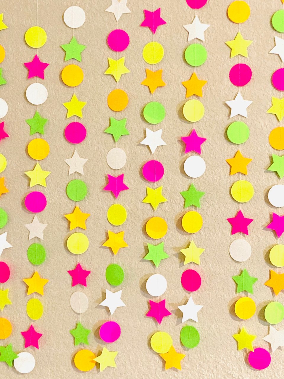 Glow Party Decorations, Neon Star Circle Garland, Black Light Party Decor, Fluorescent Garland, Sweet 16 Glow Party, 80s Party, Skate Party