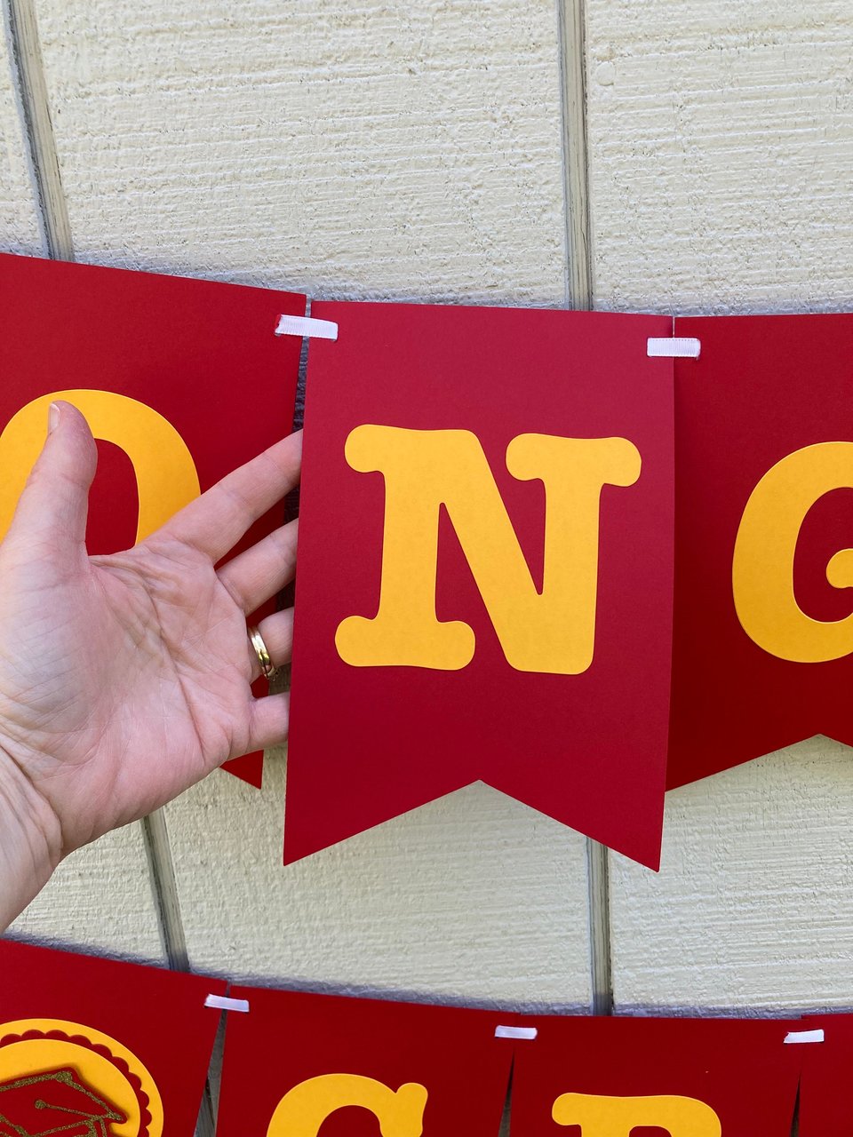 University of Southern California Large Graduation Banner, CONGRATS Banner, Graduation Decor, Cardinal Red and Gold Graduation Party Decor