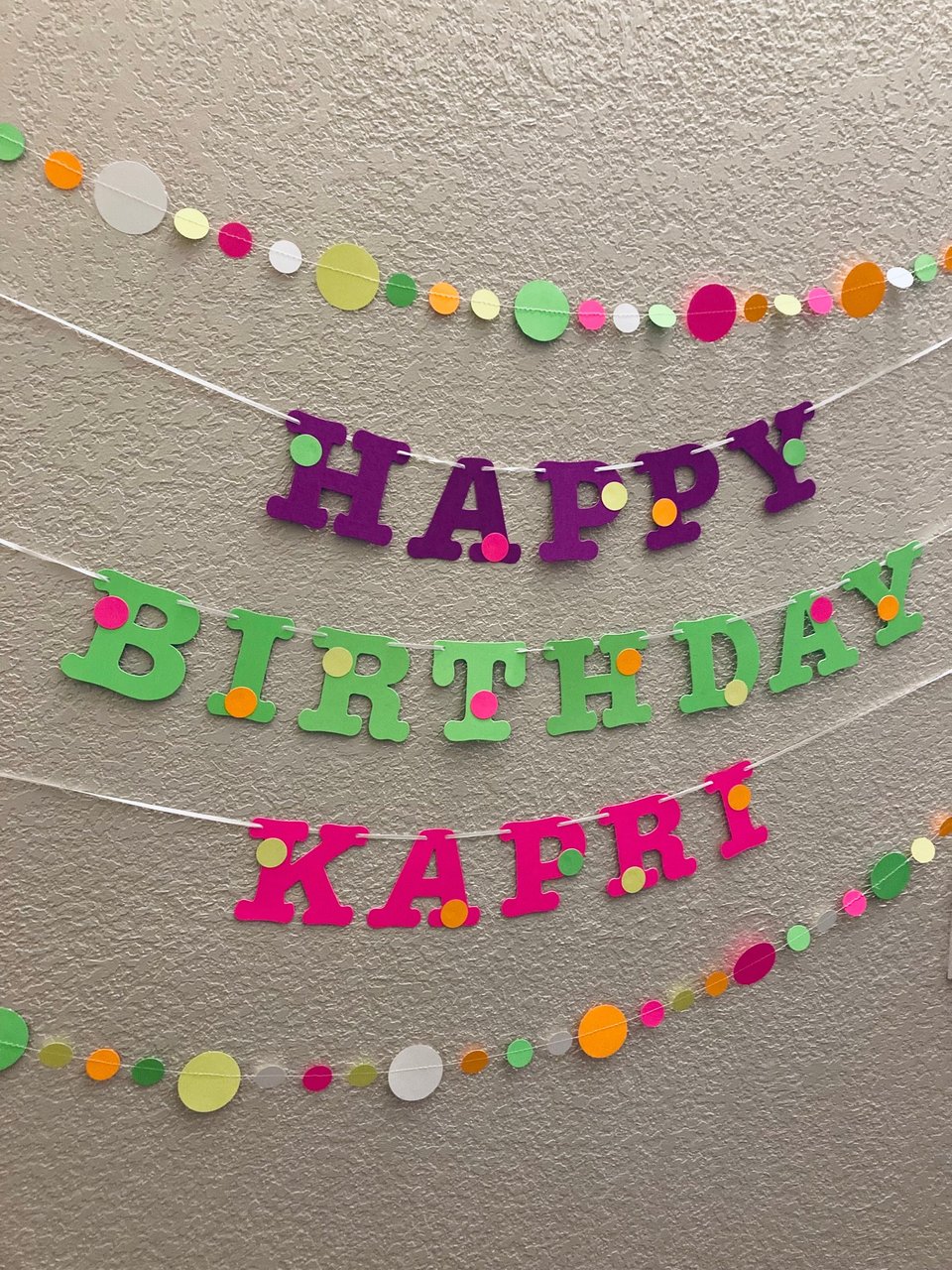 Glow Party Birthday Banner, Neon fluorescent birthday banner with garlands, UV Reflective Birthday Banner, Blacklight Party Sign, 80s Party
