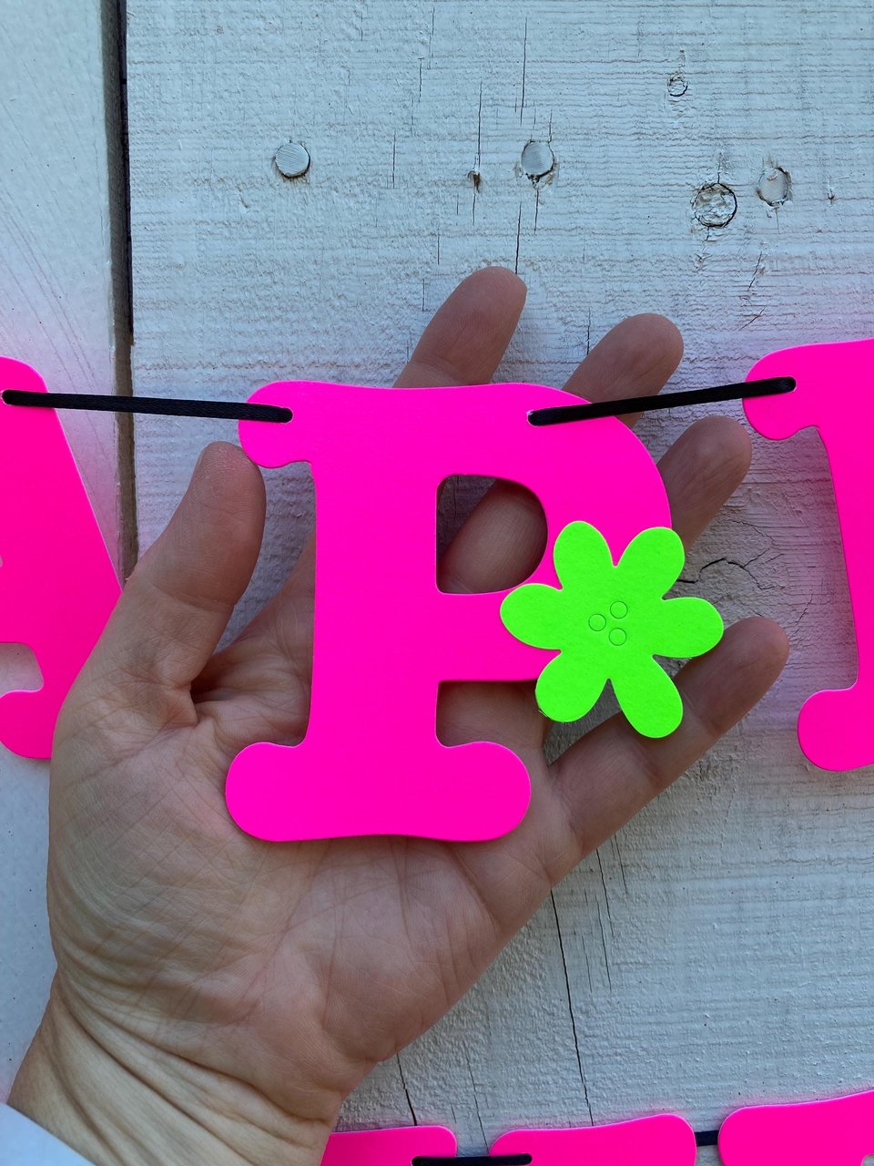 Flower Power Glow Party Birthday Banner, Neon Happy Birthday Sign, UV Reflective Decor, Glow Party Supply, Retro 80s Personalized Sign