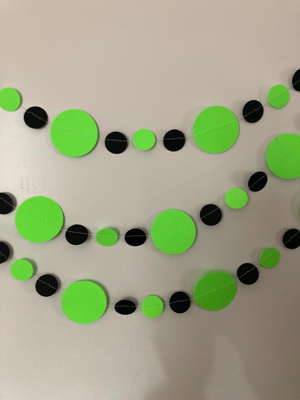 Neon green and black party garlands, Brat summer party, Paper circle bunting, brat Kamala summer celebration decoration, Charli xcx decor