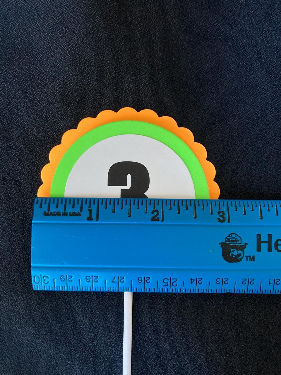 Neon Birthday Cupcake Toppers, Black Light Party Decor, Fluorescent Cupcake Decoration, Birthday Number Topper, UV Reflective, 3rd Birthday