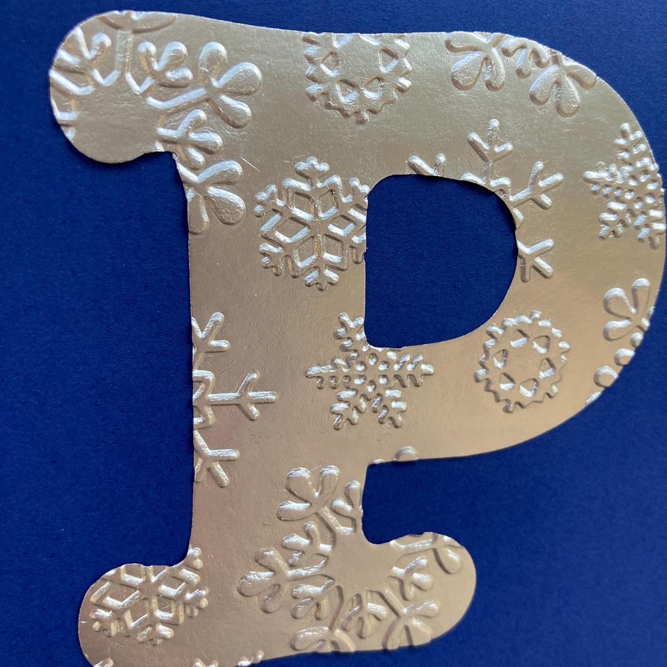 Happy Holidays navy and silver banner, snowflake holiday banner, winter party decor, Christmas mantel decoration, embossed card stock banner