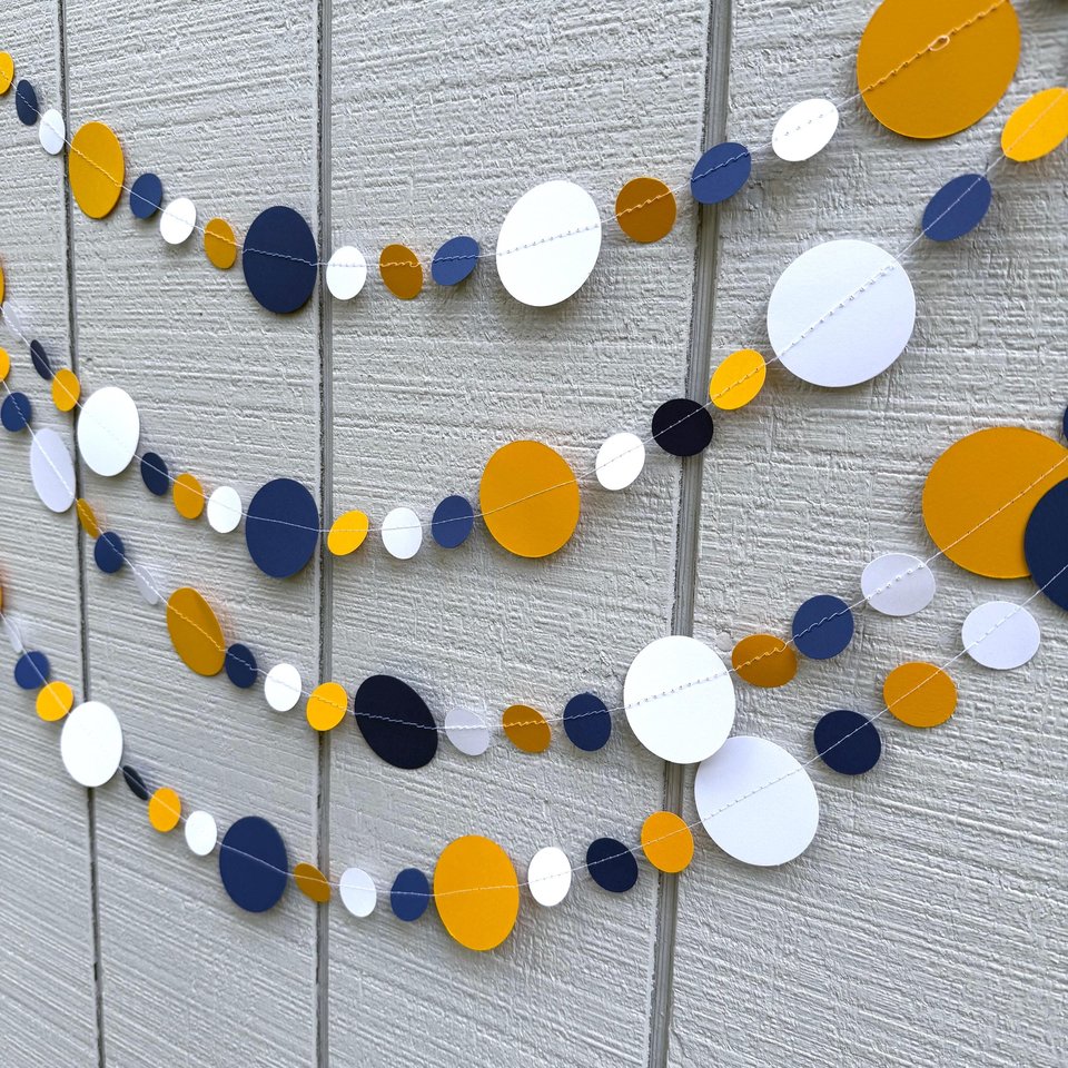 University of California Graduation Decoration, Navy, White and Gold Garland Backdrop, College Dorm Decor, UC Davis Party, UC Berkeley Event