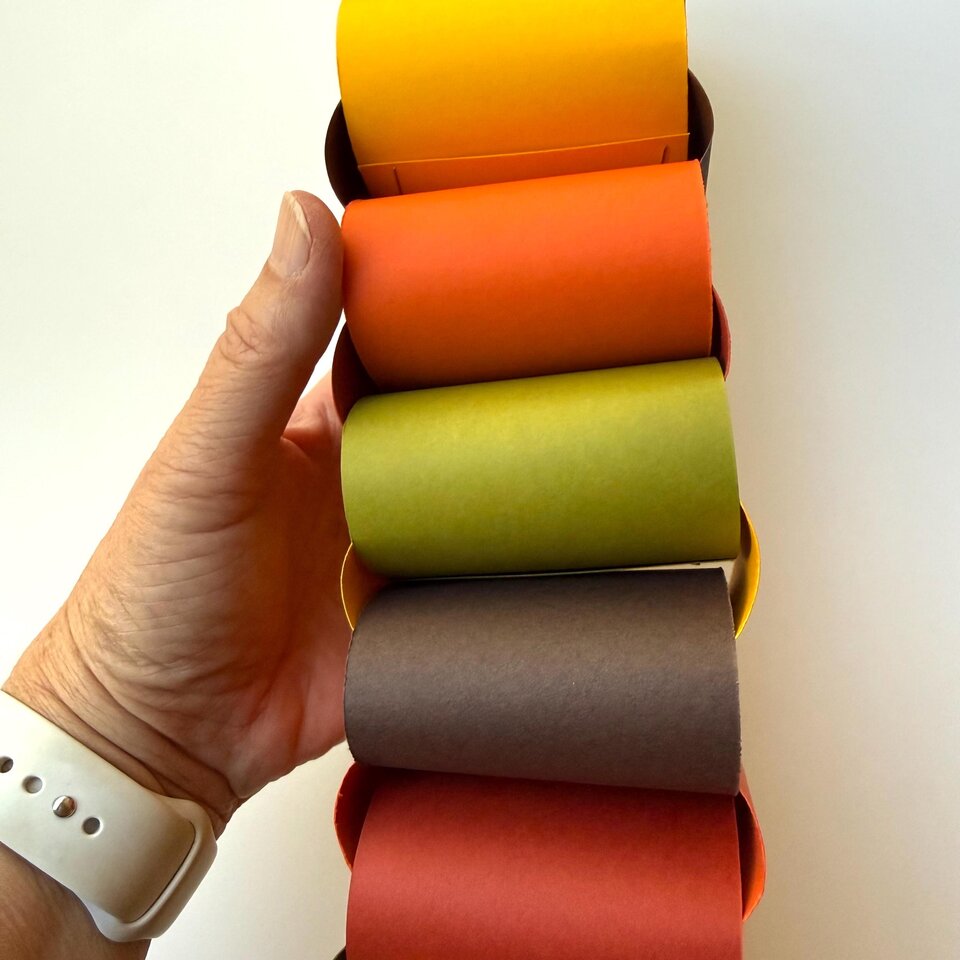 Chunky Paper Chain Fall Garland, DIY Paper Chain Kit, Autumn Fireplace Mantel Decor, Friendsgiving Craft, Thanksgiving Day Decor