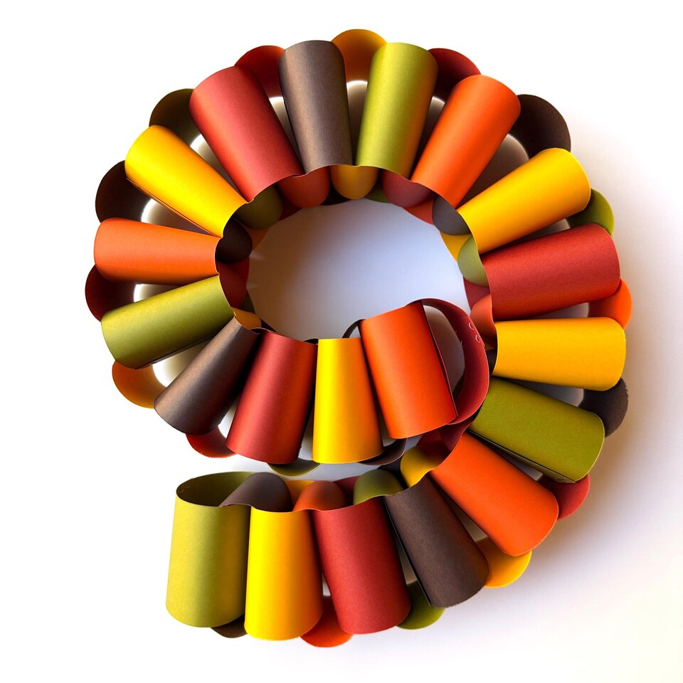 Chunky Paper Chain Fall Garland, DIY Paper Chain Kit, Autumn Fireplace Mantel Decor, Friendsgiving Craft, Thanksgiving Day Decor