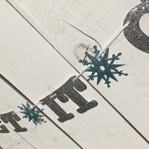 Let It Go Banner, Frozen Birthday Banner, Girl Birthday, Winter Birthday, Kids Birthday, Snowflake Decoration, Silver and Blue Glitter Decor