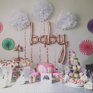 Ombre Pink Raindrop Garland for Baby or Bridal/Wedding Shower, or Sprinkle Party