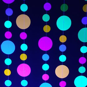 Glow Party Decoration, Neon Garland, Black Light Party Decor, Sweet 16 Glow Party, Skate Party Decoration, 80s Party, UV Reflective Decor,