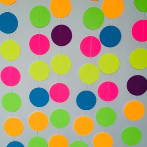Glow Party Decorations, Neon Garlands for Black Light Party, Sweet 16 Glow Party Decor, Skate Party Decor, 80s Neon Party Garlands