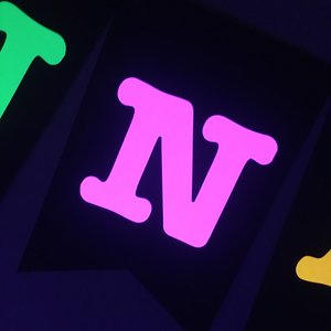 Large Neon Birthday Banner, Glow Party Banner, Custom Neon Banner, Personalized Glow Banner, Sweet 16 Glow Party Banner, 80s Party Decor