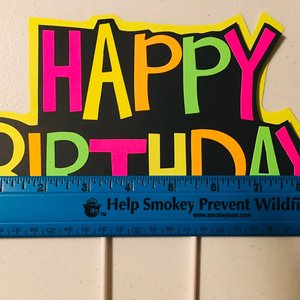 Glow Party Cake Topper, Neon Birthday Cake Topper, Personalized Cake Topper, UV Reflective Cake Decoration, Fluorescent Neon Cake Decor