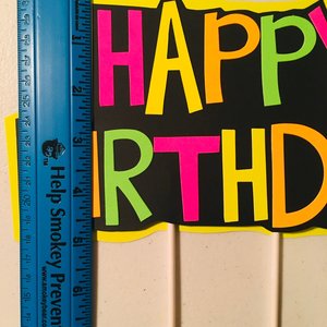 Glow Party Cake Topper, Neon Birthday Cake Topper, Personalized Cake Topper, UV Reflective Cake Decoration, Fluorescent Neon Cake Decor