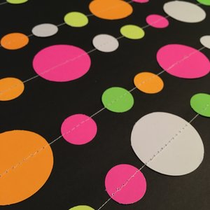 Glow Party Decorations, Neon Garlands, Black Light Party Decor, UV Reflective Garlands, 80s Party Decor, Sweet 16 Glow Party, Skate Party