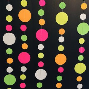Glow Party Decoration, Neon Garland, Black Light Party Decor, Sweet 16 Glow Party, Skate Party Decoration, 80s Party, UV Reflective Decor,