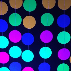Glow Party Decorations, Neon Garlands for Black Light Party, Sweet 16 Glow Party Decor, Skate Party Decor, 80s Neon Party Garlands