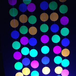 Glow Party Decorations, Neon Garlands for Black Light Party, Sweet 16 Glow Party Decor, Skate Party Decor, 80s Neon Party Garlands