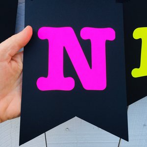 Large Neon Birthday Banner, Glow Party Banner, Custom Neon Banner, Personalized Glow Banner, Sweet 16 Glow Party Banner, 80s Party Decor
